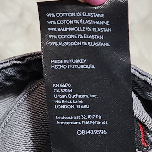 BDG URBAN OUTFITTERS Gray Ultra High Rise Rolled Hem Retro Denim Jean Shorts 28 - Picture 10 of 11